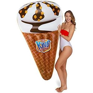 MVMT Popsicle Inflatable Pool Float - Creamsicle, Rainbow, Cyclone, Firecracker, and More - Durable, Large Floats - Perfect for Pool, Beach, Party (King Cone)