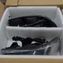 G-PLUS LED DRL Headlights Assembly, Compatible with 1999-2007 GMC Sierra 1500/2001-2007 GMC Sierra 1500 HD Bumper Headlamps, Smoky Lens Black Housing Clear Reflector,faros delanteros