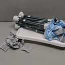 PandaEar Portable Travel Booster Seat with Tray| Folding Baby Seat Booster High Chair for Dining Table| Compact Camping Chair for Lawn, Beach Indoor/Outdoor Use| Toddlers, Kids (Light Blue)