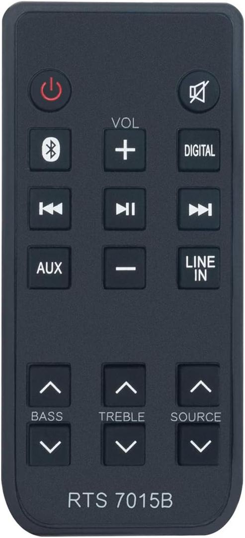 RTS7015B Replacement Sound Bar Remote Control Applicable for RCA Home Theater Soundbar RTS7015B RTS7010BR6 RTS7010BGE6 RTS7116S