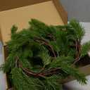 DECHOUS Realistic Christmas Faux Pine Needle Garland Artificial Greenery Decor for Indoor Outdoor Mantle Table Fireplace Plastic Garland for DIY Holiday Crafts and Festive Ambiance