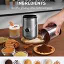 SHARDOR Electric Super Silent Blade Coffee Grinder, Timed Grind Control Rotary Knob, Adjustable Coarse to Fine for Coffee Beans, Spices & Herbs, with 2 Removable Stainless Steel Bowl, Sliver