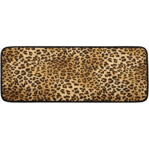 Runner Rug Washable Area Rug Non Slip Hallway Entry Floor Carpet Kitchen Laundry Living Room Rugs 2x6 Ft(Leopard)