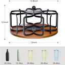 MAYtobe Water Bottle Organizer for Stanley 40/36/30/20 oz Tumbler, Stanley Cup Holder, Rotatable Cup 6-Cup Storage Rack for Stanley, Bottle Organizer, Ideal Presnent, Black