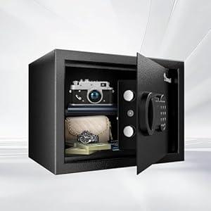 Bonsaii Safe, 0.6 Cubic Safe Box with Electronic Keypad, Removable Shelf, for Valuables Jewelry and Documents in Home, Hotel, or Business, 9.84" x 13.78" x 9.84" Inches, SF002