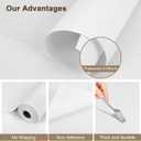 OcePor Non-Adhesive Drawer and Shelf Liner 12IN x 30FT, Non Slip Cabinet and Cupboard Liner, Kitchen Cabinet Liners for Shelves,Waterproof Drawer Shelf Liners for Cabinets/Bathroom Cupboard, White