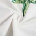 Girl's Drop Shoulder Letter Star Print Tee Tops Loose Short Sleeve Crew Neck T Shirts (White)