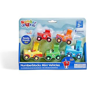 Hand2mind Numberblocks Mini Vehicles, Race Car Toys, Toy Vehicle Playsets, Play Figure Playsets, Small Figurines for Kids, Number Toys, Counting Toys, Math Toys for Kids 3-5, Birthday Gifts for Kids