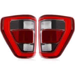LED Tail lights Assembly w/Blind Compatible with 2021 2022 2023 Ford F150,Rear Light Taillights Replacement for NL3Z13404E NL3Z13405E (Black Housing)