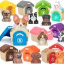 Learning Toys for Toddlers 1 2 3 Year Old Toddlers, 20Pcs Puppy Finger Puppets for Kids, Montessori Counting, Matching & Sorting Toy, Christmas Birthday Gifts for Baby Boys Girls Age 12-18 Months