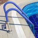 4FT Pool Handrail Covers, 48IN Patio Railing Cover with Zipper, Sleeve for Swimming Pools Inground Ladder Stand Hand Rail, Anti-Slip Cool Touch Heat Resistant, Blue