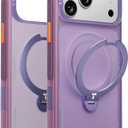 TORRAS Ostand Q3 Air for iPhone 17 Pro Max Case with 360 Magnetic Stand, Fit for MagSafe, MilGrade Drop Tested, Camera Control Button, Shockproof Phone Case for iPhone 17 Pro Max 6.9", Aurora Purple