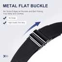 TOURZOO No Show Invisible Belt for Women/Men Elastic Web Strap Waist Stretch Belt with Flat Buckle for Jeans Pants Dresses