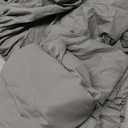 Extra Deep Pocket Full Sheet Set for Air Mattress, 6 Piece Air Bed Sheets Set with 18-24 Inches Depth, Soft & Breathable Inflatable Bed Sheet Set with Flat Sheet, Fitted Sheet and Pillowcases, Grey