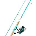 Sougayilang Fishing Rod and Reel Combo, 2-Piece 5-Foot 6-Inch Graphite & Fiberglass Rod, Durable and Strong, Quickset Anti-Reverse Fishing Reel (1Pack/2Pack)