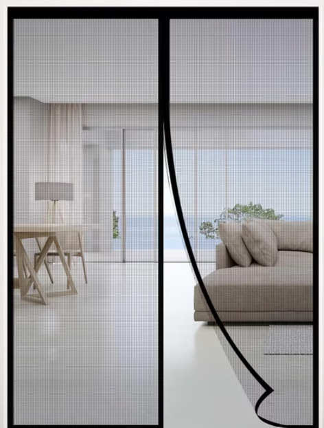 Fiberglass Magnetic Screen Door, 32"x 81" Door Mesh Screen w/Magnets ,Auto Closer Patio Door Net Screen,Hands Free Door Cover,Doorway Mesh Curtain,Mesh Partition