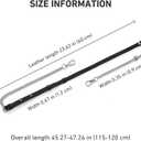 Bag Genuine Leather Chain Shoulder Straps Adjustable,Purse Straps Replacement Crossbody for Handbags(Black-S)