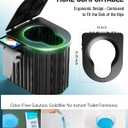 Portable Toilet with Urine Gel & Leak-Proof Bags Odorless Camping Toilet for Adults & Kids, Outdoor Travel Potty with Ergonomic Design