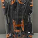 330LB Folding Hand Truck Heavy Duty Carrying, Combination of Four Wheels and Two Wheels Convertible Dolly Cart with Retractable Handle Dolly for Moving Office Carts(Orange)