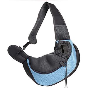 Pet Dog Sling Carrier, Breathable Mesh Portable Travel Safe Pet Sling Shoulder Bag Carrier with Adjustable Non-Slip Shoulder Strap for Small Dogs Cats Puppy