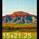 Wood 15x21.25 Puzzle Frame Black for Wall Hanging, 15 x 21.25 Picture Frame Poster Photo Frame for Wall Horizontally or Vertically, Black, 1 Pack