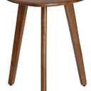 MH London Tri Pin Side Table I Handmade Natural Mango Wood, Naturally Moisture Resistant, Maintenance Free I 16" x 16" x 18" I Wandsworth, Walnut