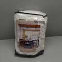 Extra Wide Pinch Pleat Linen Curtains 108 Inches Long for Living Room Sliding Glass Door 100 Inch Wide Semi Sheer Curtain Cream Ivory Pleated Drape Hooks Rings 100x108 Large Window Curtain 1 Panel (Natural)