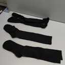 COTTON DAY Women's Soft Combed Cotton Knee High Long Calf Dress Socks Seamless Toe Black White Gray Navy Blue Brown (6-9)