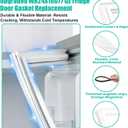 Upgraded WR24X10077 Refrigerator Door GasketReplacement for GE & Hotpoint Refrigerator Fresh Food Door Seal, replace Fridge Door Gasket Part 913812, AP3160620, PS296763
