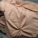 Queen Comforter Set 7 Pieces Bed in a Bag - Orange Queen Soft Bedding Set for All Seasons - Cationic Dyeing Bed Comforter Sets with Comforter, Flat Sheet, Fitted Sheet, Pillowcases & Shams