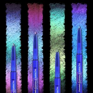 UCANBE 4PCS Chameleon Eyeshadow & Eyeliner Gel Pencil Set - Multichrome Shifting Colors Metallic Glitter Eye Makeup,Waterproof Long-Lasting Smudge-Proof Multi-Dimensional Color