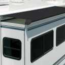 RV Slide Out Awning Fabric Replacement - 18.5oz Heavy Duty Universal and Weather Resistant Slide Topper Canopy for 5th Wheel RVs, Campers, Motorhomes, Black (110'' Fabric Only) (Obsidian)