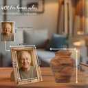 Wooden Cremation Urns for Human Ashes with Photo Frame, Mango Wood Memorial Urn for Adults, Men & Women Decorative Funeral Urn 5x4 (20 Cu in)