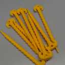 Fstop Labs 8 Pack Large 10 inch Outdoor Tent Stakes Heavy Duty Screw Style for Camping, Hiking, Ultimate Ground Stakes Ground Anchors Pegs
