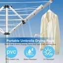 Foldable Clothes Drying Rack, 131 Feet Rotary Clothesline Outdoor for All Weather, Outdoor Clothes Drying Rack for Balcony Patio Use, Quick Dry and Sturdy Frame, 2 Tiers22"d X 61.8"w X 64.3''h )