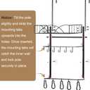 Metal Over Door Hat Rack for Baseball Caps- 3 Tier Wall Mounted Hat Rack with a Metal Basket, 5 Hooks and 5 Movable Hooks Design, Holds up to 40 Caps for Door, Bedroom & Closet