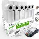 PM Company Thermal Paper Receipt Rolls  BPA-Free Receipt Paper for Credit Card Machines  Fits All Standard Terminals (Size: 2 1/4" x 50 ft) (Pack of 100)