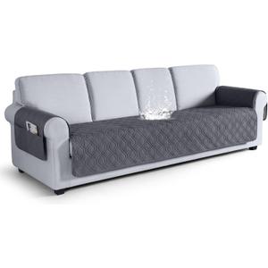 VANSOFY Couch Cover, Waterproof Sofa Covers Washable Slipcover Furniture Protector Couch Seat Covers Non-Slip Couch Cover for Dogs, Pets(Oversized Sofa, Dark Gray)(Seat Width: 78.7")