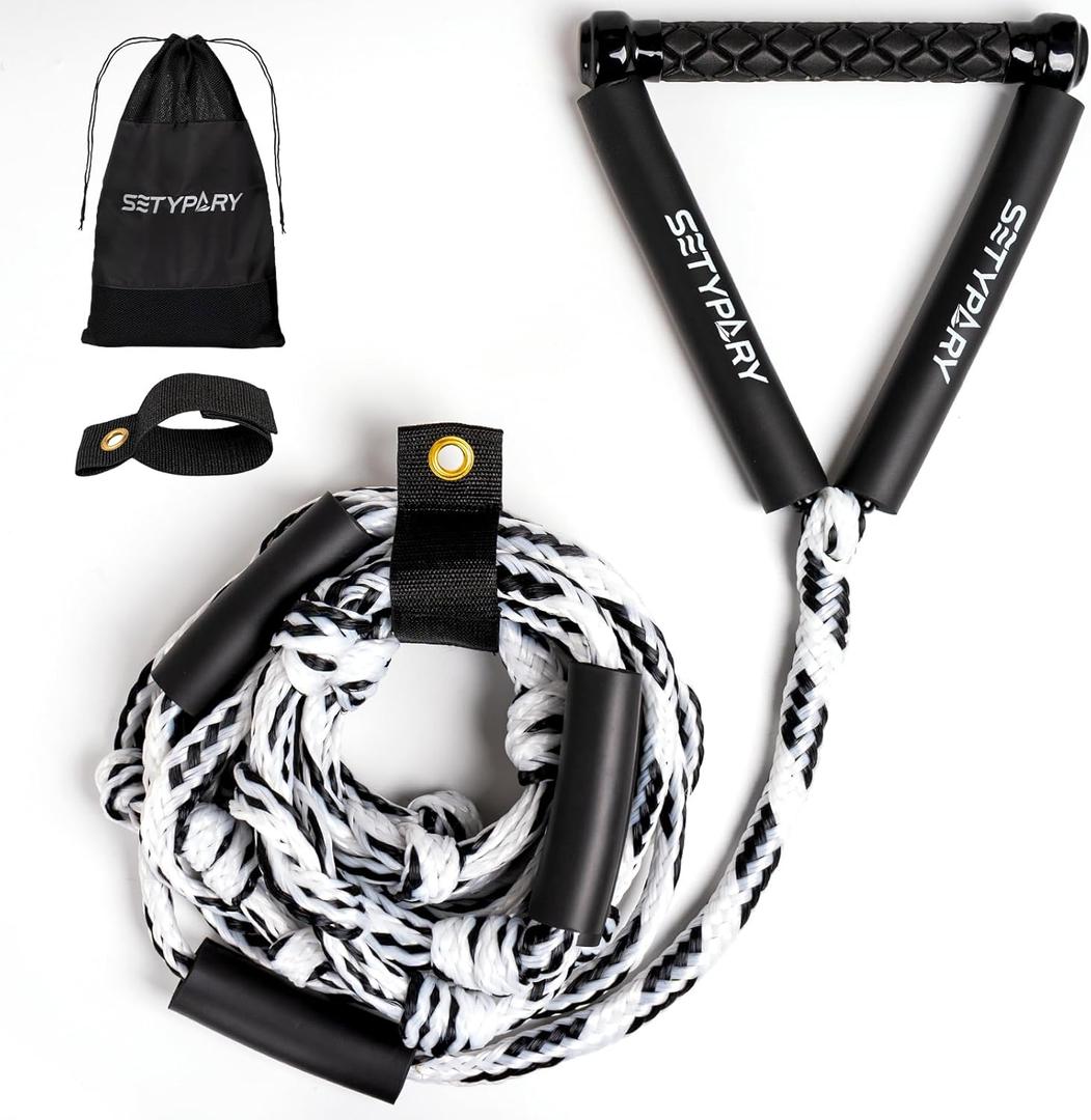 Wakesurf Rope and Handle, 25ft Floating Wake Surf Ropes, Surf Tow Rope for Wakesurfing and Watersports