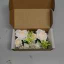 Ling's Moment 2pcs Homecoming Wrist Corsage Artificial Flowers, Girl/Mother Corsages Wristlet Dcor for Prom/Wedding/Anniversary, etc. White Ivory