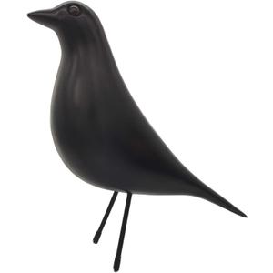 Mid-Century Home Decor House Bird - Office Decor Desk Dove Ornament Arts Gift (Black)