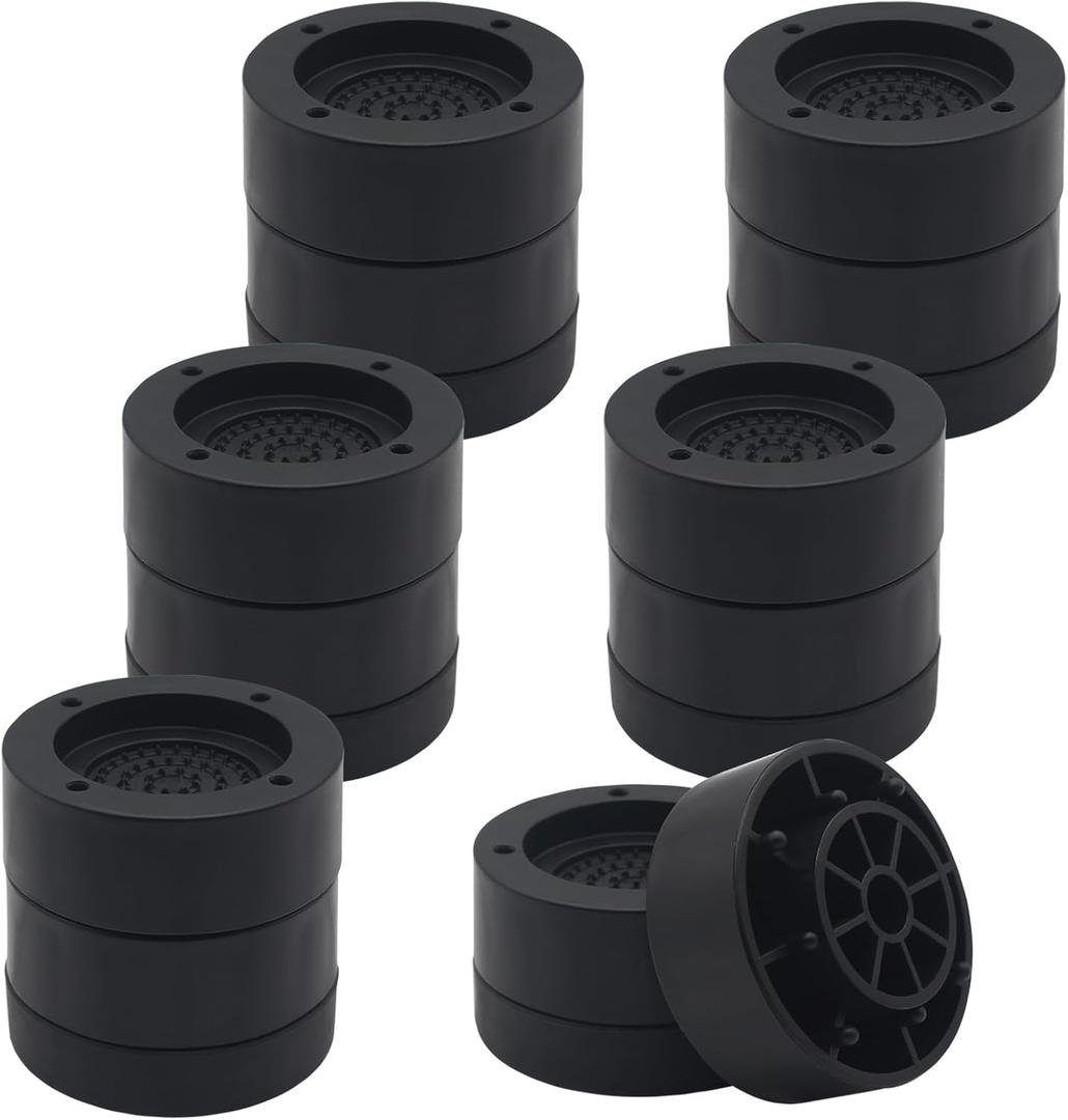 Furniture Risers Black Bed Risers 2 inch (Set of 6), Heavy Duty Bed Lifts Risers for Table, Sofa, Couch, Desk, Adjustable Bed Frame Risers Supports Up to 3,300 Lbs