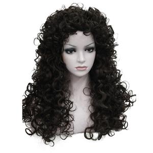 Aimole Synthetic Heat Resistant Hair Long Curly Wigs Cosplay Women Wig(6-Brown)