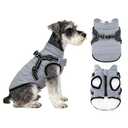 Dog Coat with Harness,Waterproof Dog Winter Jacket with Harness Built in Puppy Cold Weather Coats with Zipper Warm Fleece Dogs for Small & Medium Large Dogs(Gray,M)