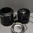 Dual Automatic Cat Feeder 2 Cats,6 Meals/Day,12 Portions/Meal,4.2L Dual Power Double Bowls Feeder,Dry Food Auto Pet Dispenser,10S Voice Record,Flexible Schedule Timer (Black,Stainless Dual Bowls)