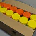 4 OZ 60 Pack Plastic Mason Jars with Colorful Screw On Lid Reusable Storage Containers Food Jars Clear Empty Jars for Kitchen