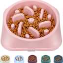 UPSKY Slow Feeder Small Dog Bowl - Anti-Slip Puzzle Bowl Feeder, Interactive Bloat Stop, Anti-Choking (pink)