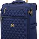 It Luggage Glimmering 22" Softside Carry-On 8 Wheel Expandable Spinner, Ocean Cavern