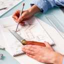 9 Inch T-Bevel Angle Finder Sliding Gauge, Adjustable Ruler Protractor with Hardwood Handle, Metric Marks