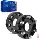 KAX 6x5.5 Wheel Spacers,1.25 inch 6 Lug Hub Centric Wheel Spacers fit for Silverado 1500, 1500, Sierra 1500, Tahoe, K1500, Silverado 1500 LTD, Suburban with M14x1.5 Studs 78.1mm Hub Bore,2Pcs (black)